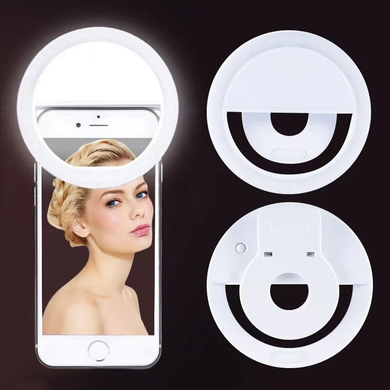 Photography Lighting Spotlight - Lampu Ring LED swafoto isi ulang