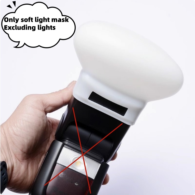 Photography Lighting Diffuser - 1 Buah Tutup Flash Silikon Lembut
