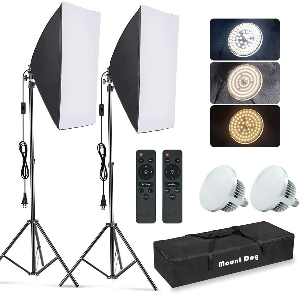 Photography Lighting Kits - Kit Pencahayaan Softbox Fotografi, 2-Pack 19.7