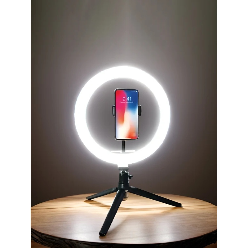 Photography Lighting Spotlight - Ring Light Desiontal 26cm dengan Tripod
