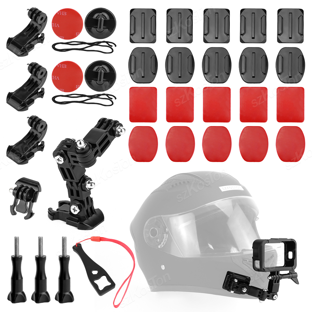 Gopro Action Camera Hero 12 Black - Kit Dudukan Dagu Helm Sepeda Motor