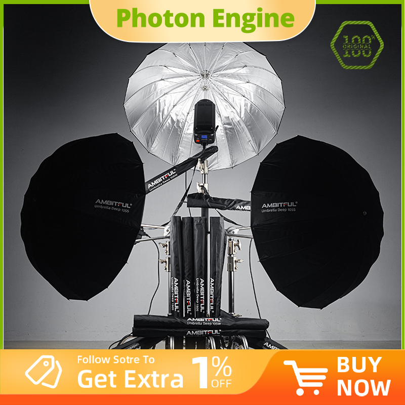 Parabolic Umbrella Deep - Payung Studio Reflektif Parabola Dalam AMBITFUL