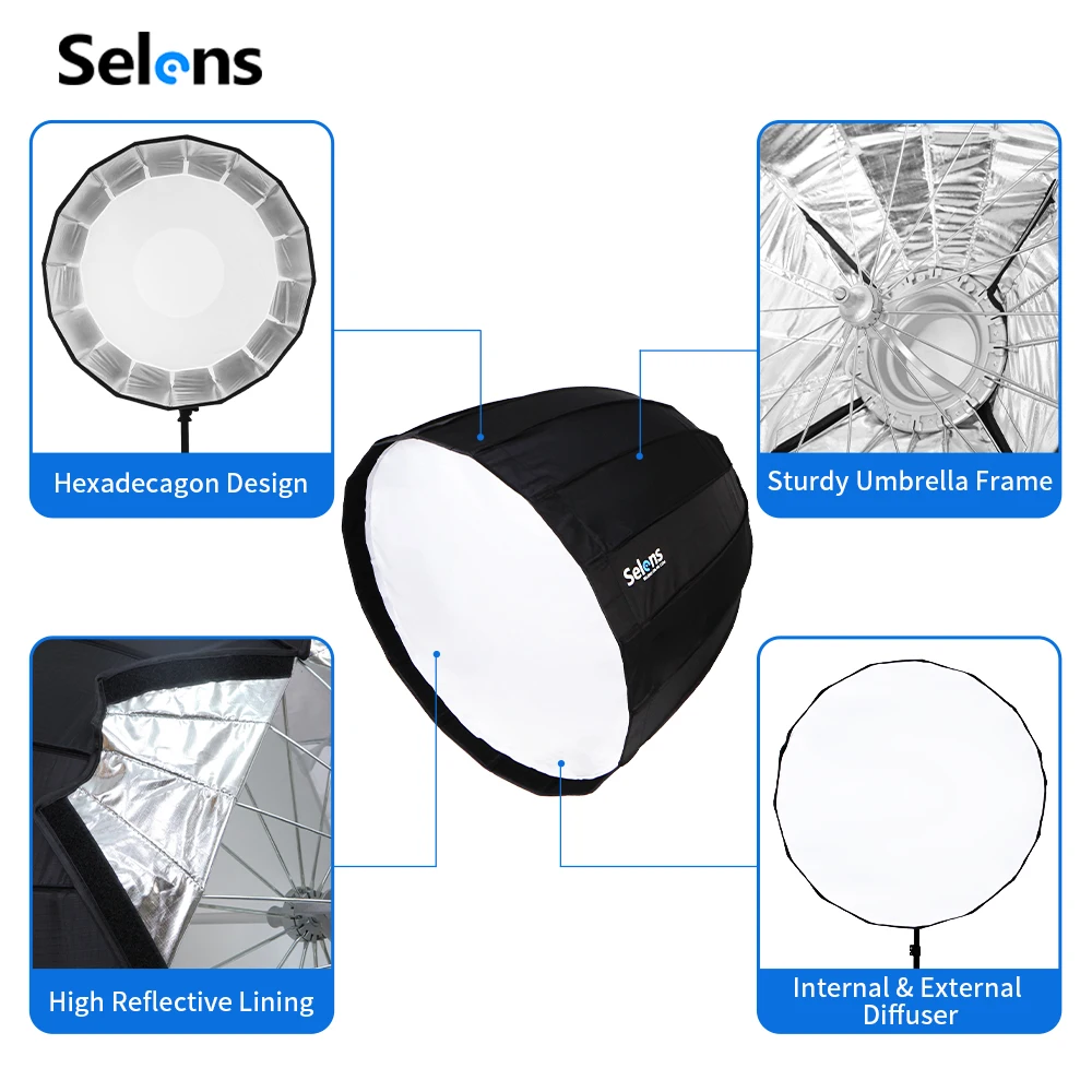 Softbox Parabola Selens 70/90/ - Parabolic Umbrella Deep ulasan dan harga