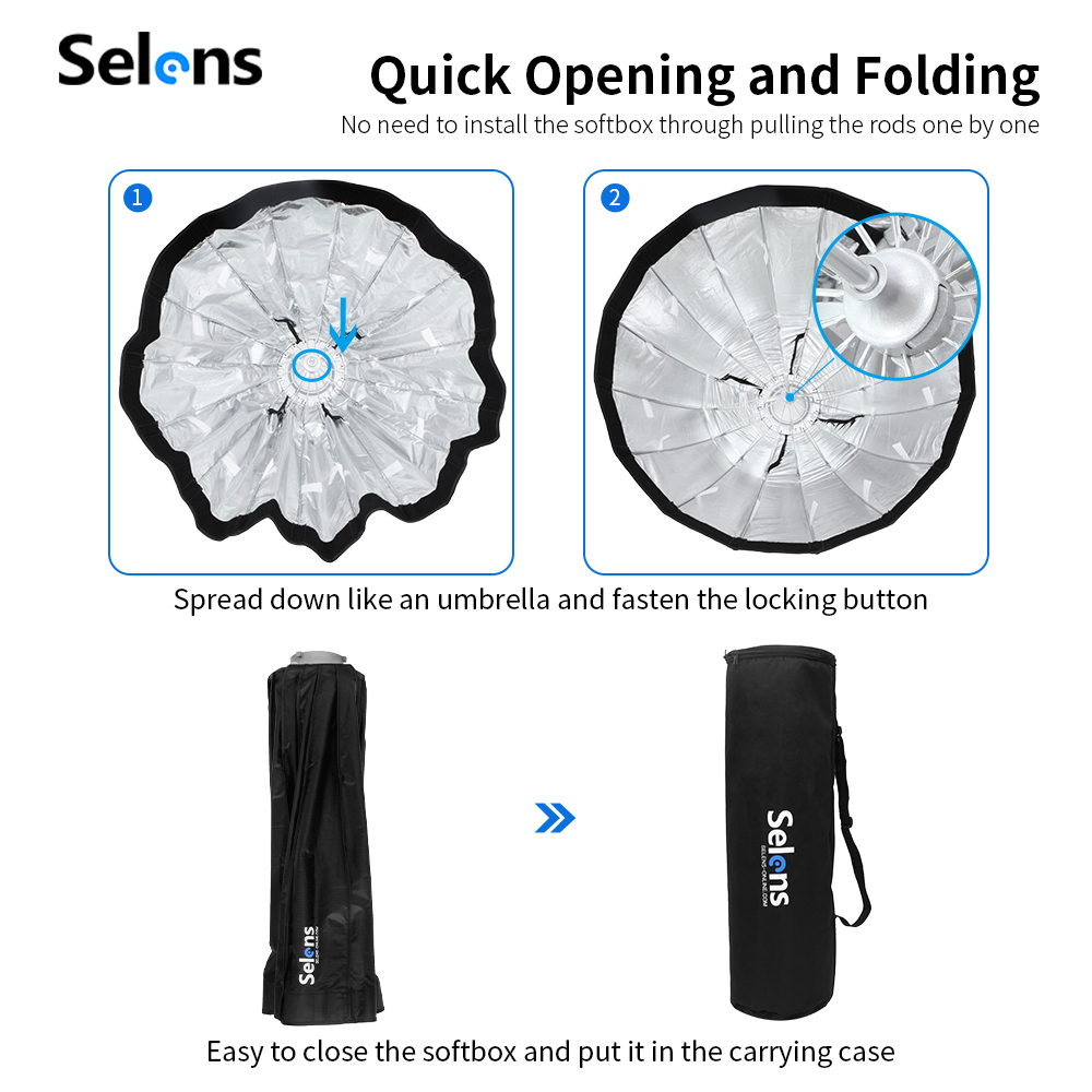 Softbox Parabola Selens 70/90/ - Parabolic Umbrella Deep ulasan dan harga