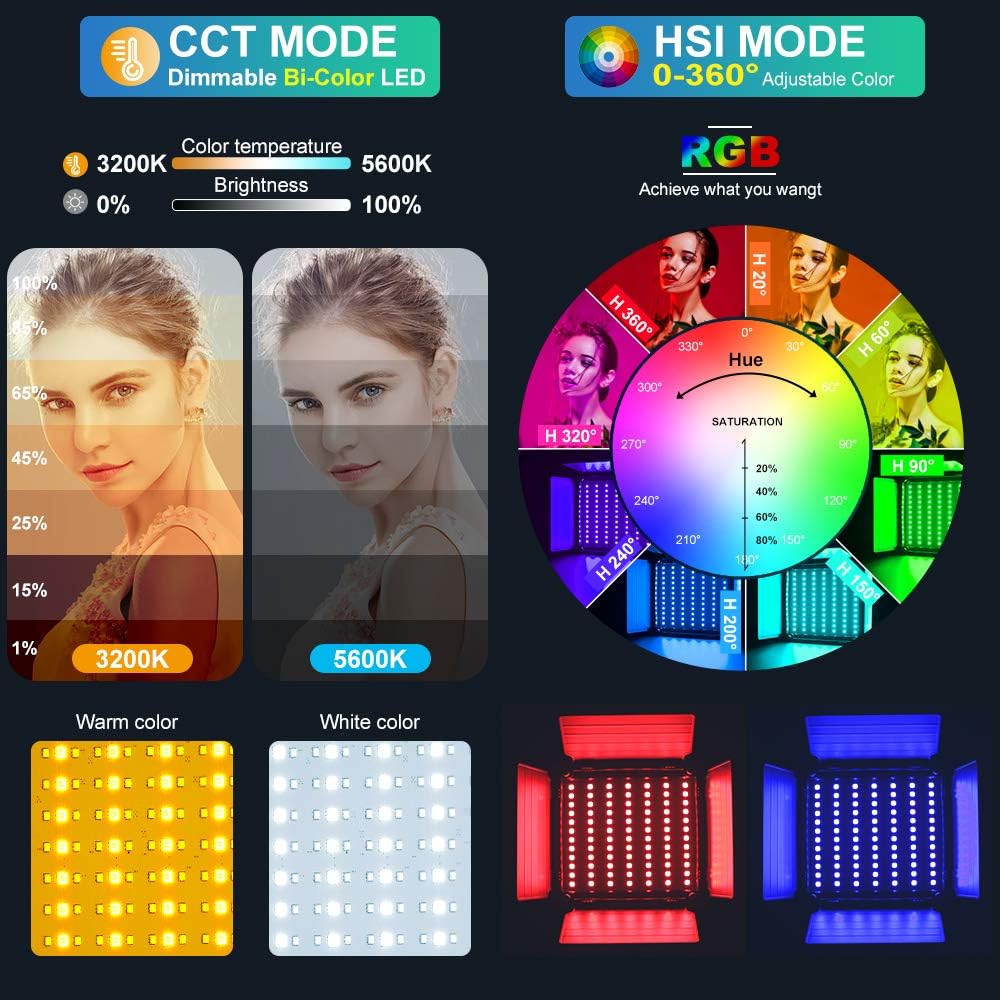 Lampu Video Panel LED RGB deng - Photography Lighting Kits ulasan dan harga