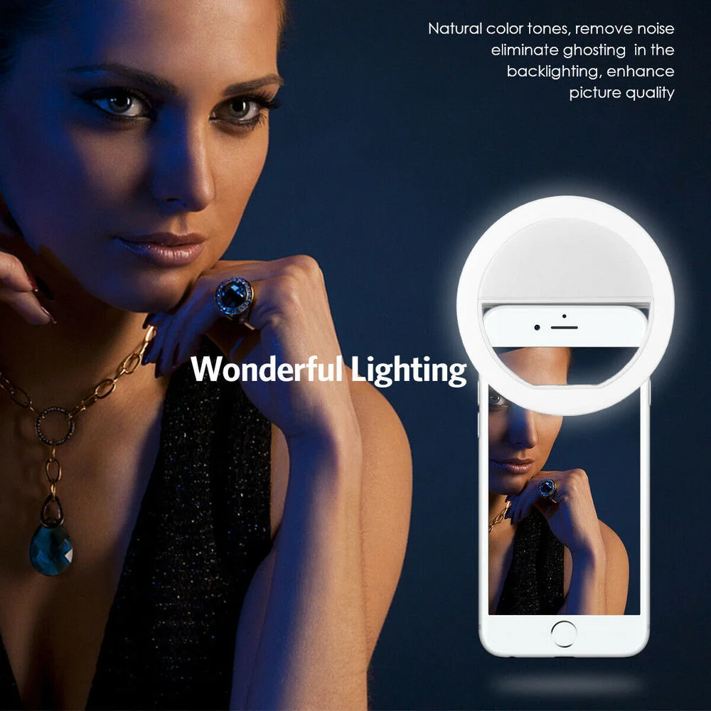Lampu Cincin Selfie Clip On Is - Photography Lighting Spotlight ulasan dan harga