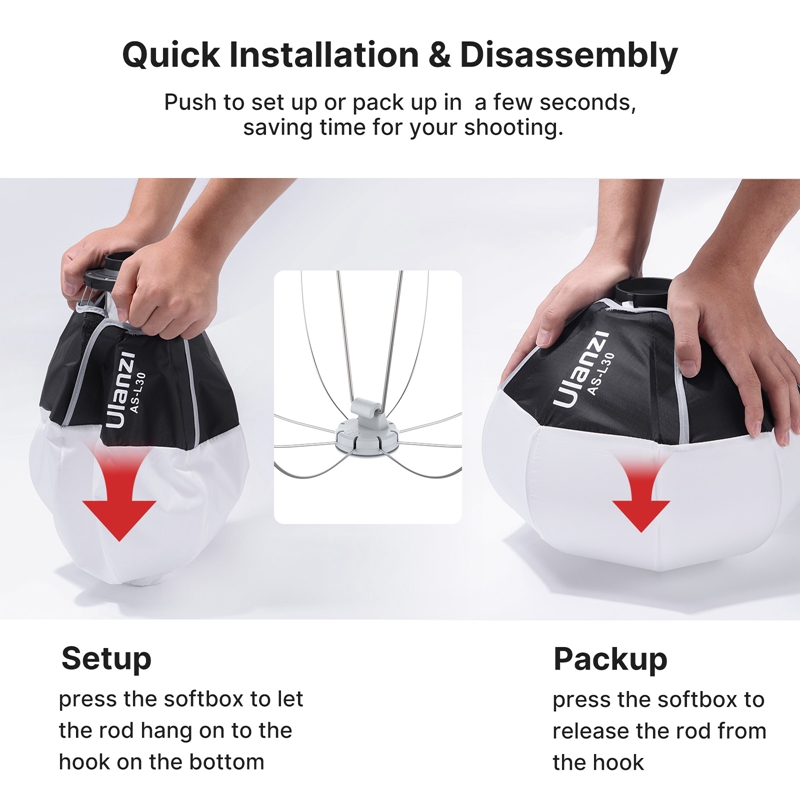 Ulanzi AS-L30 Softbox lentera  - Photography Lighting Diffuser ulasan dan harga