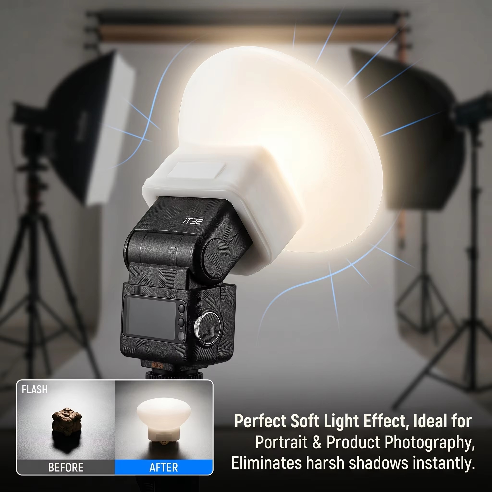 Penutup Diffuser Flash Silikon - Photography Lighting Diffuser ulasan dan harga