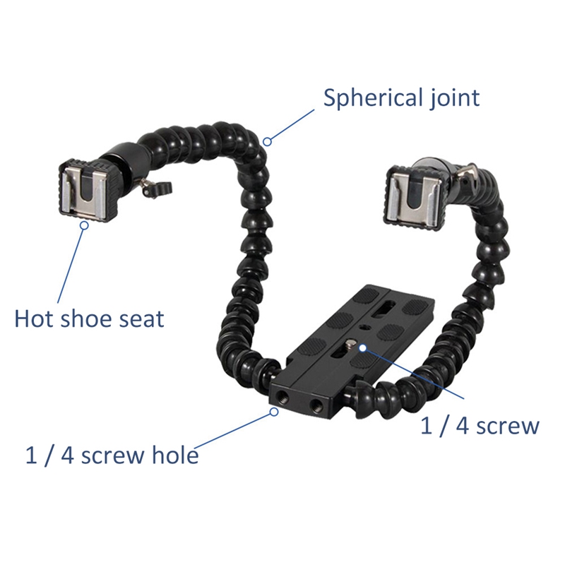 Dudukan braket lampu kilat len - Macro Photography Lighting Kit ulasan dan harga