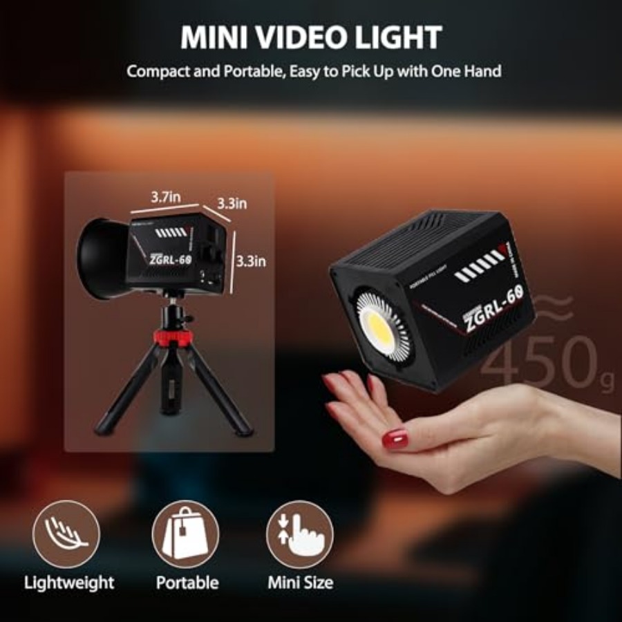 Lampu Video LED COB 60W Portab - Photography Lighting For Studio ulasan dan harga