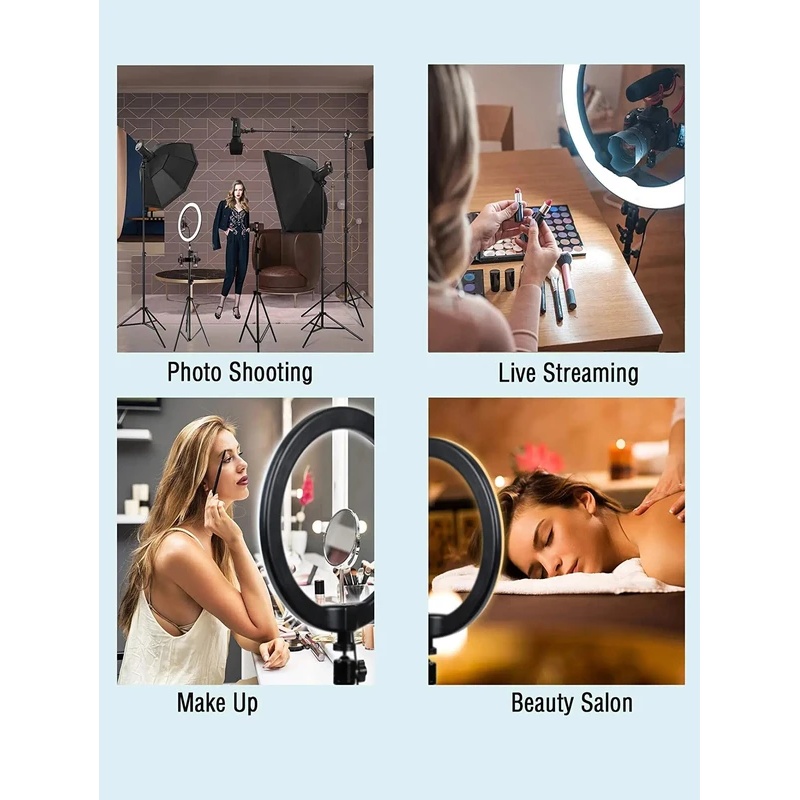 Ring Light Desiontal 26cm deng - Photography Lighting Spotlight ulasan dan harga