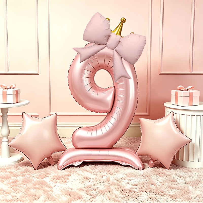Balon 3D Pink Mewah Ringan 0-9 - Photography Lighting Kits ulasan dan harga