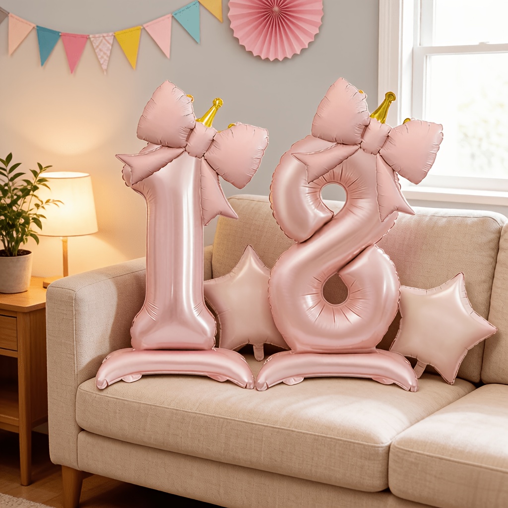 Balon 3D Pink Mewah Ringan 0-9 - Photography Lighting Kits ulasan dan harga