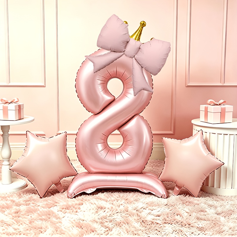 Balon 3D Pink Mewah Ringan 0-9 - Photography Lighting Kits ulasan dan harga