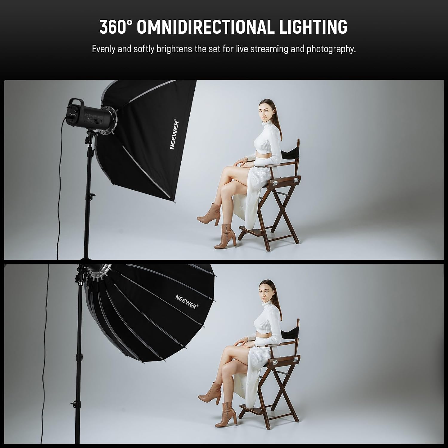 Softbox Parabola dengan Duduka - Photography Lighting Diffuser ulasan dan harga