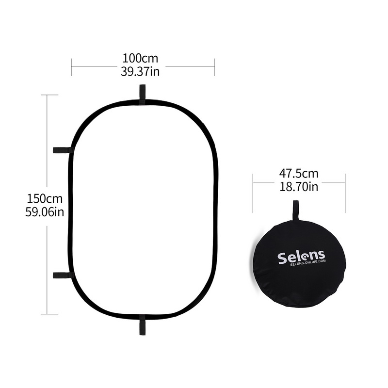 100X150CM Reflektor Oval Lipat - Photography Lighting Diffuser ulasan dan harga